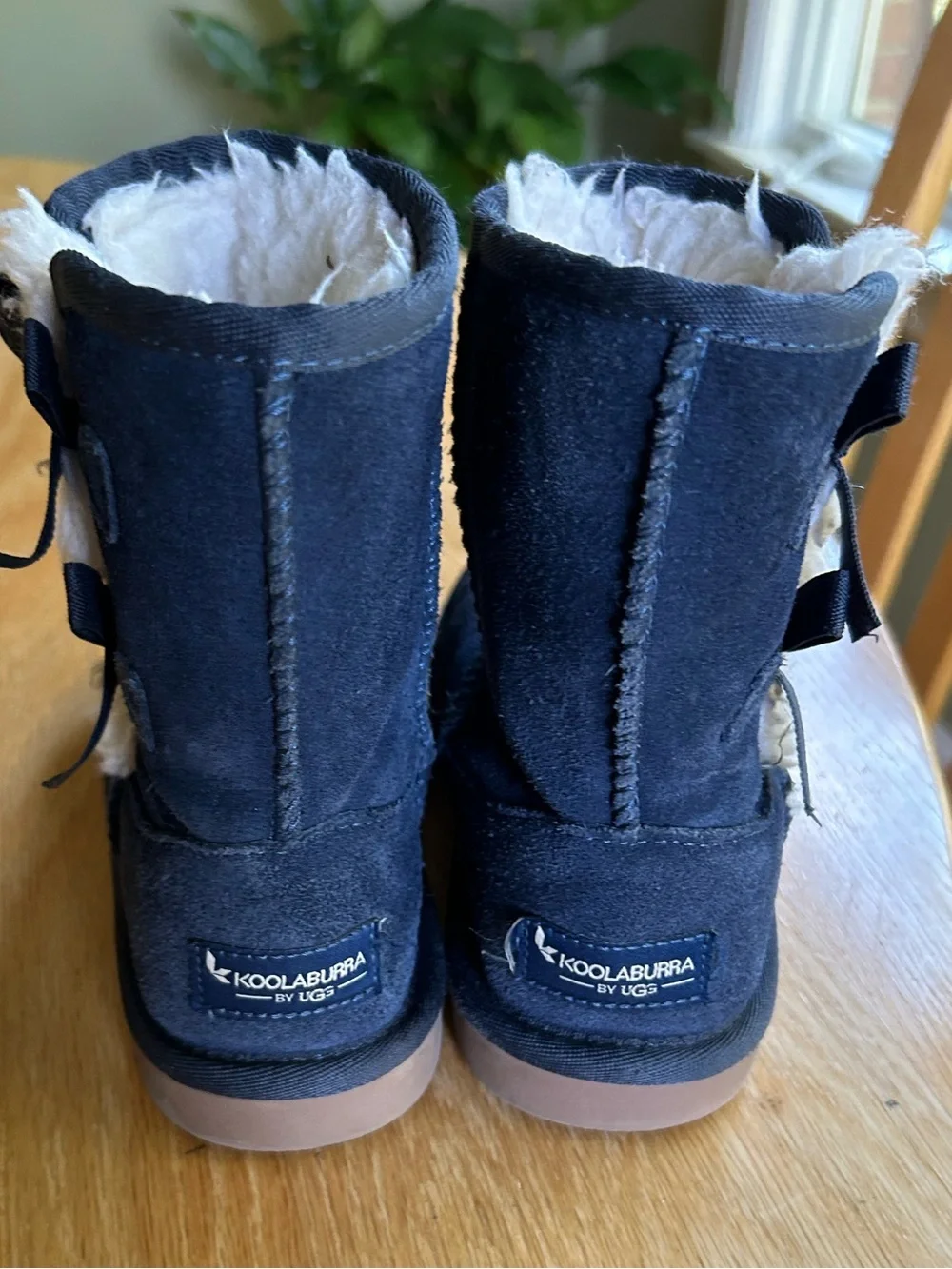 Kookaburra by UGG Kids Navy Suede & Shearling Trim Winter Boots